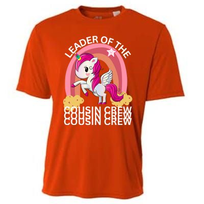 Unicorn Best Cousin Crew Christmas Leader Of The Cousin Crew Gift Cooling Performance Crew T-Shirt