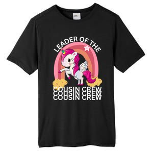 Unicorn Best Cousin Crew Christmas Leader Of The Cousin Crew Gift Tall Fusion ChromaSoft Performance T-Shirt