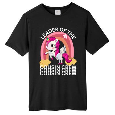 Unicorn Best Cousin Crew Christmas Leader Of The Cousin Crew Gift Tall Fusion ChromaSoft Performance T-Shirt