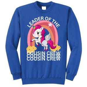 Unicorn Best Cousin Crew Christmas Leader Of The Cousin Crew Gift Sweatshirt