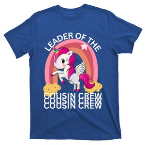 Unicorn Best Cousin Crew Christmas Leader Of The Cousin Crew Gift T-Shirt