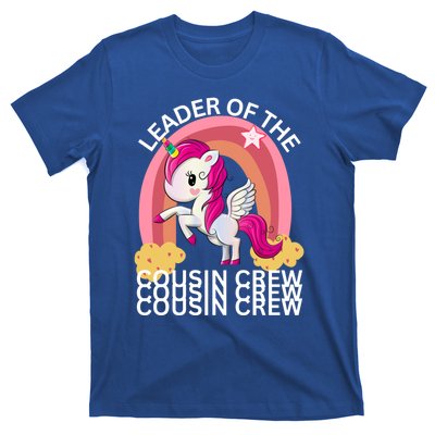 Unicorn Best Cousin Crew Christmas Leader Of The Cousin Crew Gift T-Shirt