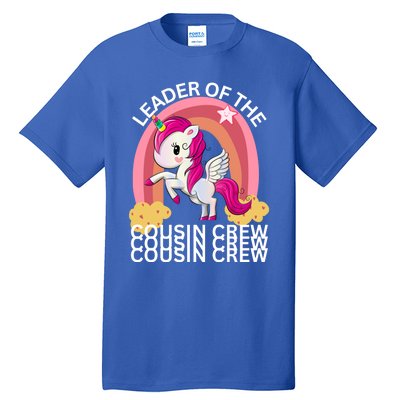 Unicorn Best Cousin Crew Christmas Leader Of The Cousin Crew Gift Tall T-Shirt