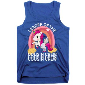 Unicorn Best Cousin Crew Christmas Leader Of The Cousin Crew Gift Tank Top