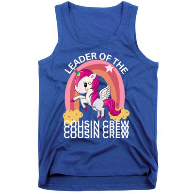 Unicorn Best Cousin Crew Christmas Leader Of The Cousin Crew Gift Tank Top