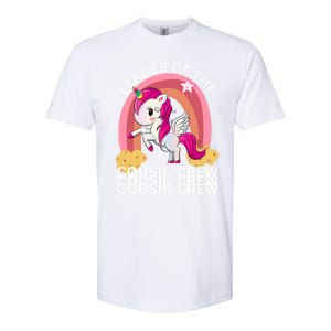 Unicorn Best Cousin Crew Christmas Leader Of The Cousin Crew Gift Softstyle CVC T-Shirt