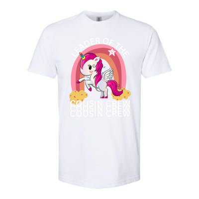 Unicorn Best Cousin Crew Christmas Leader Of The Cousin Crew Gift Softstyle CVC T-Shirt