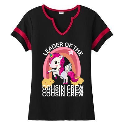 Unicorn Best Cousin Crew Christmas Leader Of The Cousin Crew Gift Ladies Halftime Notch Neck Tee