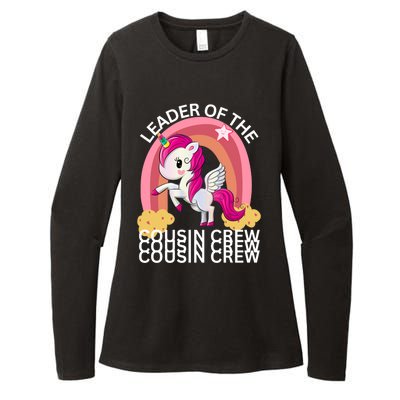 Unicorn Best Cousin Crew Christmas Leader Of The Cousin Crew Gift Womens CVC Long Sleeve Shirt