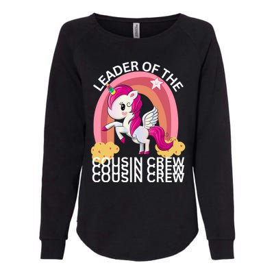 Unicorn Best Cousin Crew Christmas Leader Of The Cousin Crew Gift Womens California Wash Sweatshirt