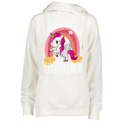 Unicorn Best Cousin Crew Christmas Leader Of The Cousin Crew Gift Womens Funnel Neck Pullover Hood