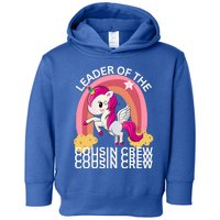 Unicorn Best Cousin Crew Christmas Leader Of The Cousin Crew Gift Toddler Hoodie