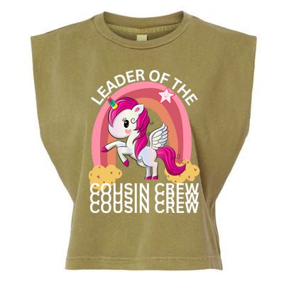 Unicorn Best Cousin Crew Christmas Leader Of The Cousin Crew Gift Garment-Dyed Women's Muscle Tee