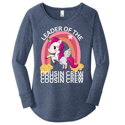 Unicorn Best Cousin Crew Christmas Leader Of The Cousin Crew Gift Women's Perfect Tri Tunic Long Sleeve Shirt