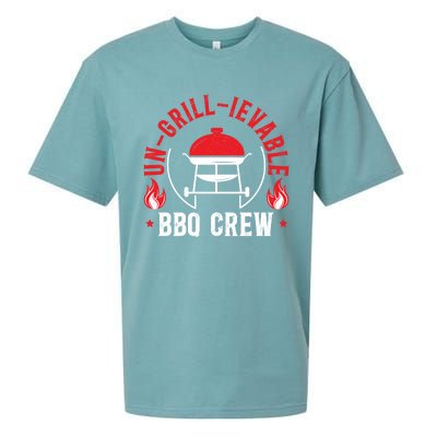 Ungrillievable Bbq Crew Grilling Grillmaster Barbecue Cool Gift Sueded Cloud Jersey T-Shirt