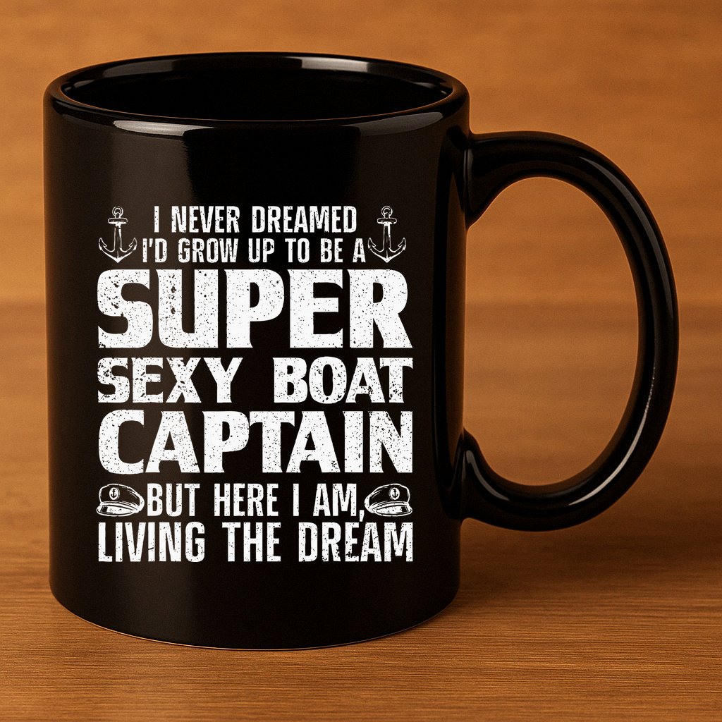Unny Boat Captain For Women Boating Boat Captain 11oz C Handle Ceramic Mug
