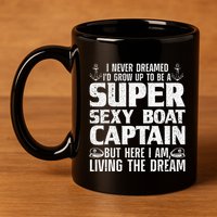 Unny Boat Captain For Women Boating Boat Captain 11oz C Handle Ceramic Mug