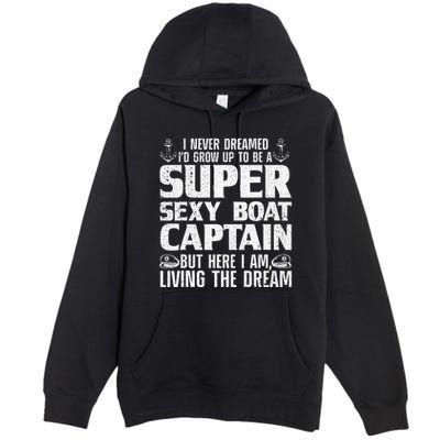 Unny Boat Captain For Women Boating Boat Captain Premium Pullover Hoodie