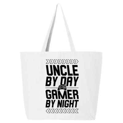 Uncle By Day Gamer By Night Funny Uncle Gamer Cool Gift 25L Jumbo Tote