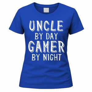 Uncle By Day Gamer By Night Nerd Geek Video Gamer Uncle Cool Gift Women's T-Shirt