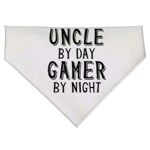 Uncle By Day Gamer By Night Nerd Geek Video Gamer Uncle Cool Gift USA-Made Doggie Bandana