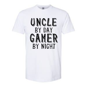 Uncle By Day Gamer By Night Nerd Geek Video Gamer Uncle Cool Gift Softstyle CVC T-Shirt