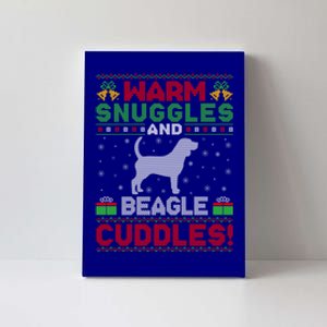 Ugly Beagle Dog Xmas Sweater Style Santa Beagle Christmas Funny Gift Canvas