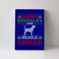 Ugly Beagle Dog Xmas Sweater Style Santa Beagle Christmas Funny Gift Canvas