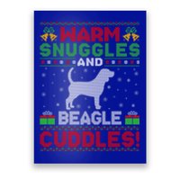 Ugly Beagle Dog Xmas Sweater Style Santa Beagle Christmas Funny Gift Poster