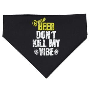 Used Beer Don't Kill My Vibe Funny Gift USA-Made Doggie Bandana