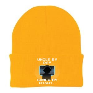 Uncle By Day Gamer By Night Gift Knit Cap Winter Beanie