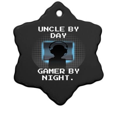 Uncle By Day Gamer By Night Gift Ceramic Star Ornament