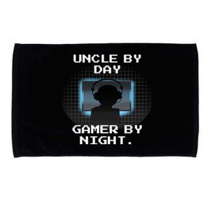 Uncle By Day Gamer By Night Gift Microfiber Hand Towel