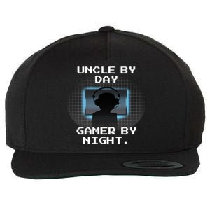 Uncle By Day Gamer By Night Gift Wool Snapback Cap