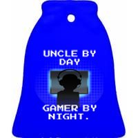 Uncle By Day Gamer By Night Gift Ceramic Bell Ornament