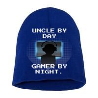 Uncle By Day Gamer By Night Gift Short Acrylic Beanie