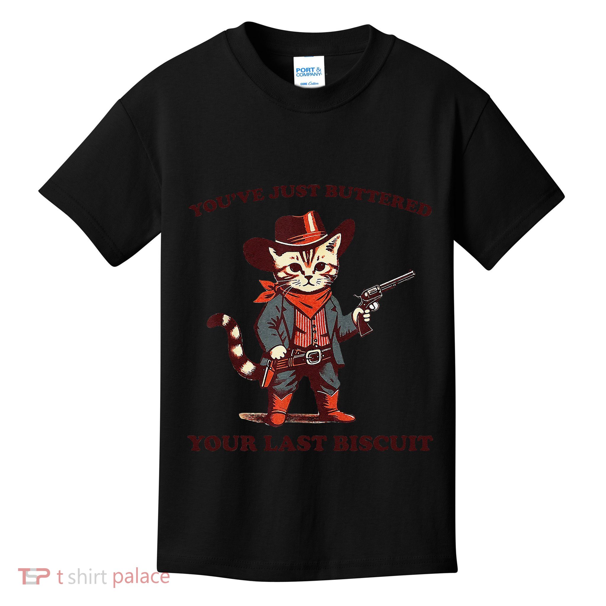 Undiagnosed But EveryoneS Pretty Sure Funny Cowboy Cat Kids T-Shirt