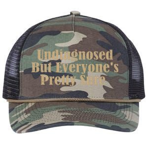 Undiagnosed But EveryoneS Pretty Sure Retro Rope Trucker Hat Cap