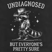 Undiagnosed But EveryoneS Pretty Sure Funny Cowboy Raccoon 11oz C Handle Ceramic Mug
