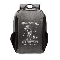 Undiagnosed But EveryoneS Pretty Sure Funny Cowboy Raccoon Vector Backpack