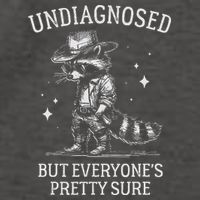 Undiagnosed But EveryoneS Pretty Sure Funny Cowboy Raccoon Vector Backpack
