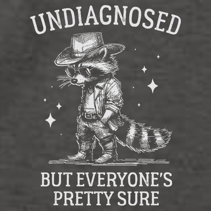 Undiagnosed But EveryoneS Pretty Sure Funny Cowboy Raccoon Vector Backpack
