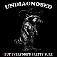 Undiagnosed But EveryoneS Pretty Sure Funny Cowboy Raccoon Flatbill Hat