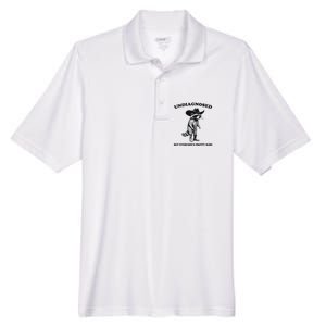 Undiagnosed But EveryoneS Pretty Sure Funny Cowboy Raccoon Men's Origin Performance Pique Polo