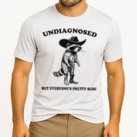 Undiagnosed But EveryoneS Pretty Sure Funny Cowboy Raccoon Cooling Performance Crew T-Shirt