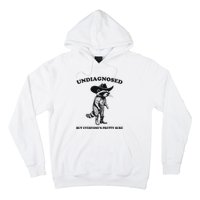 Undiagnosed But EveryoneS Pretty Sure Funny Cowboy Raccoon Hoodie