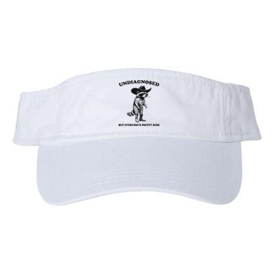 Undiagnosed But EveryoneS Pretty Sure Funny Cowboy Raccoon Visor