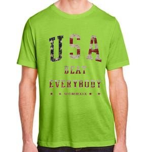 Usa Beat Everybody American Flag Great Gift Adult ChromaSoft Performance T-Shirt