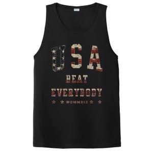 Usa Beat Everybody American Flag Great Gift PosiCharge Competitor Tank