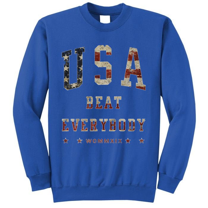 Usa Beat Everybody American Flag Great Gift Sweatshirt